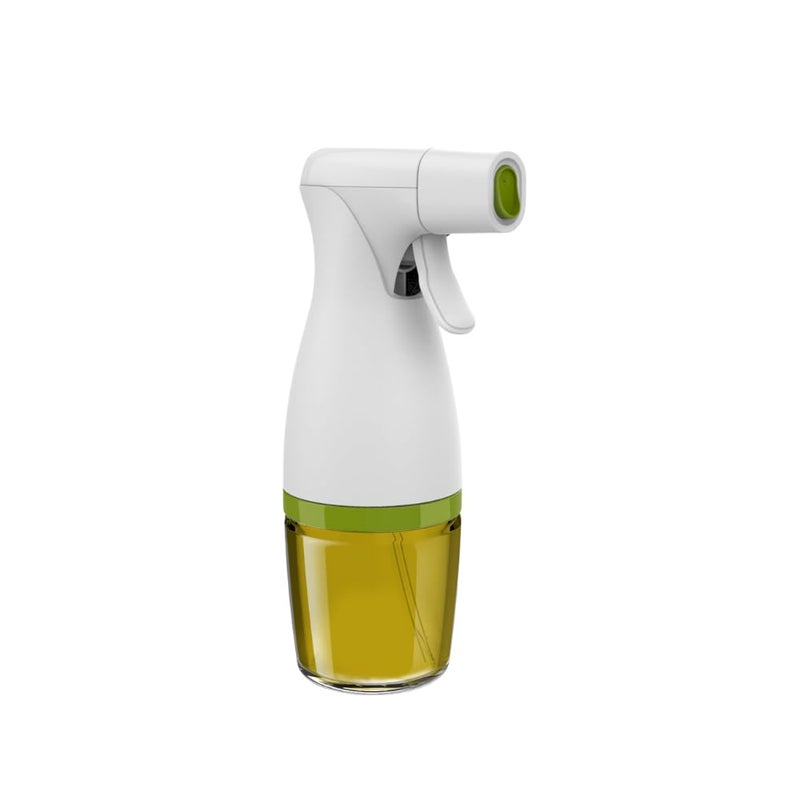 Prepara Simply Mist Olive Oil Sprayer, Chrome Band, White/Green - Image 1